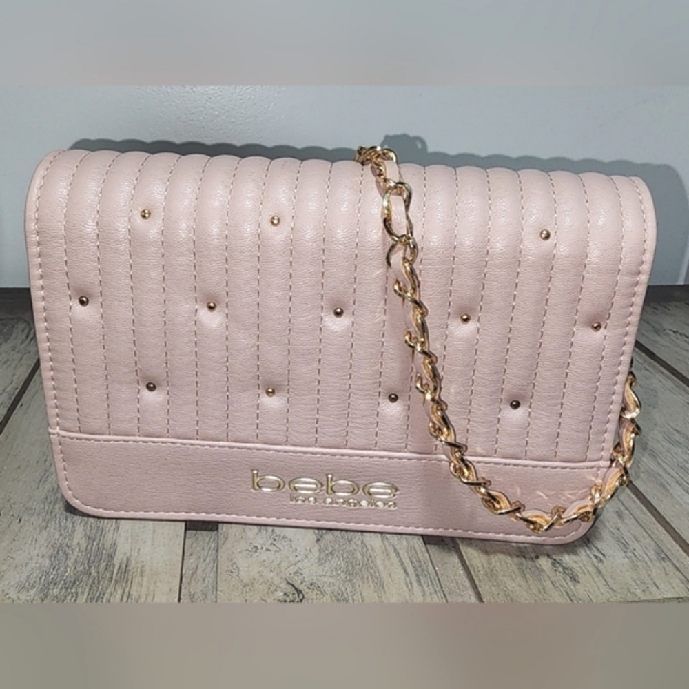 Bebe Aliah Flap Crossbody Bag in Blush Pink - New Without Tags